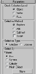  Parameters  Volume Select